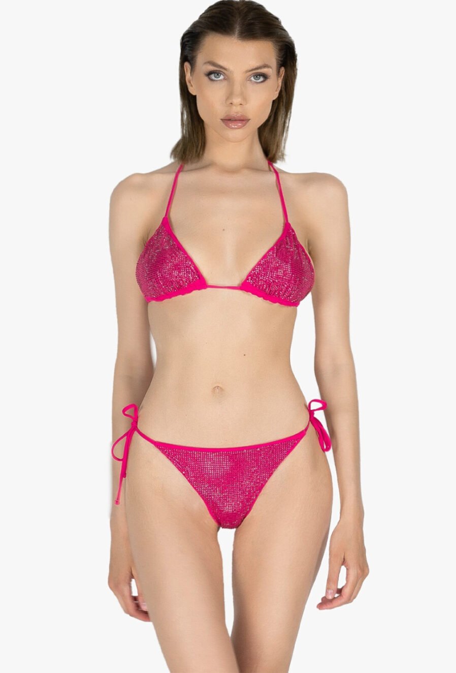| Monaco - Bikini fuchsia à strass | D'YRSAN