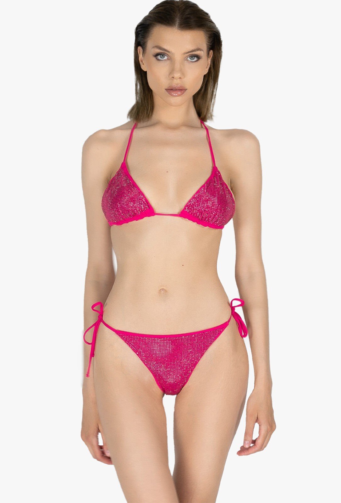 | Monaco - Bikini fucsia con strass | D'YRSAN