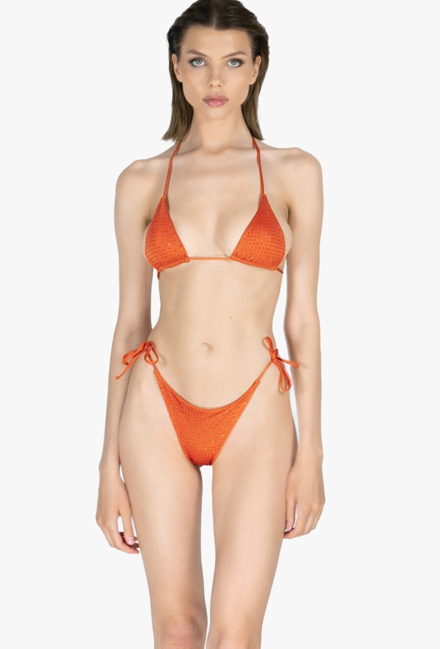 | Monaco - Mini bikini brun à strass | D'YRSAN