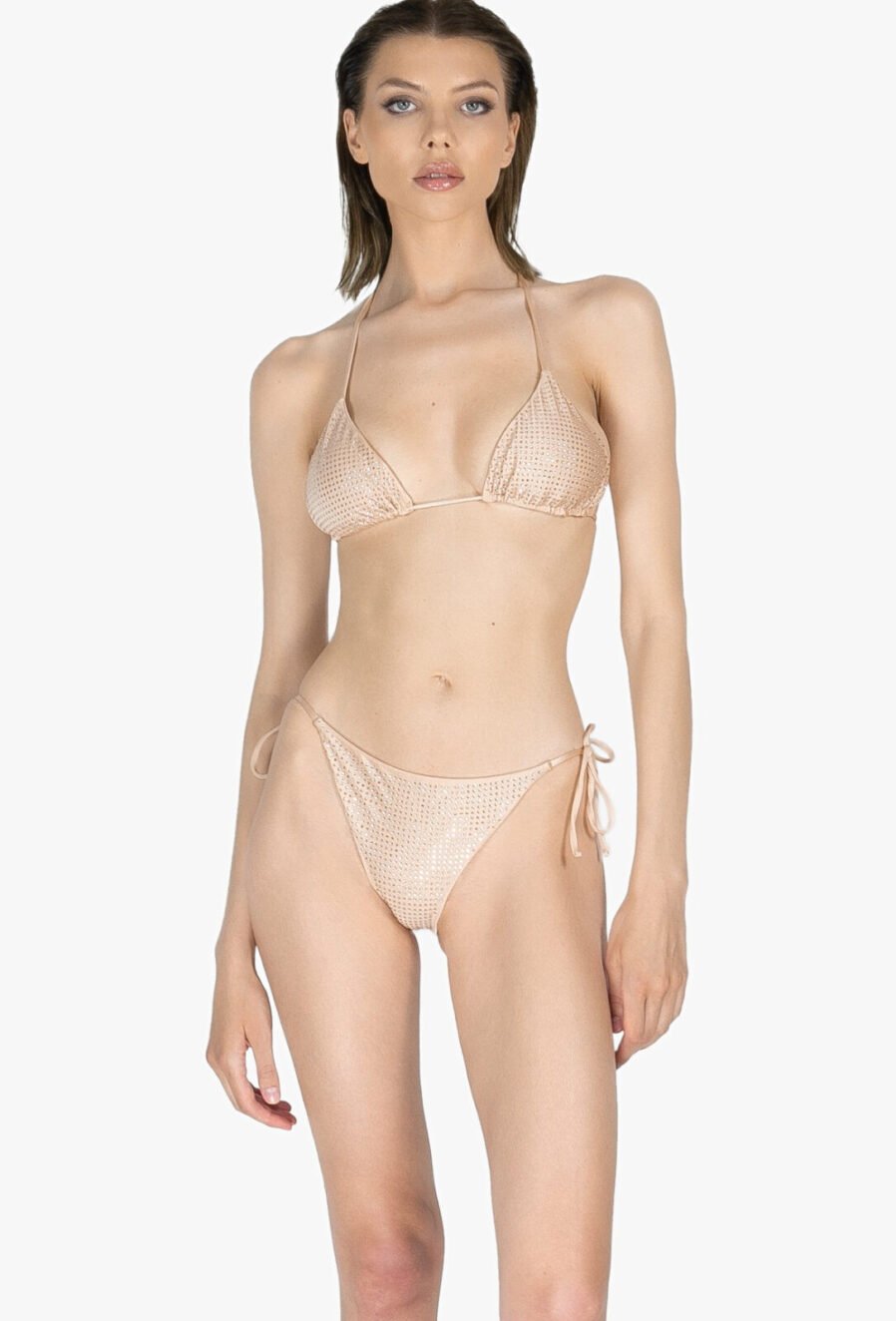 | Monaco - Bikini champagne à strass | D'YRSAN