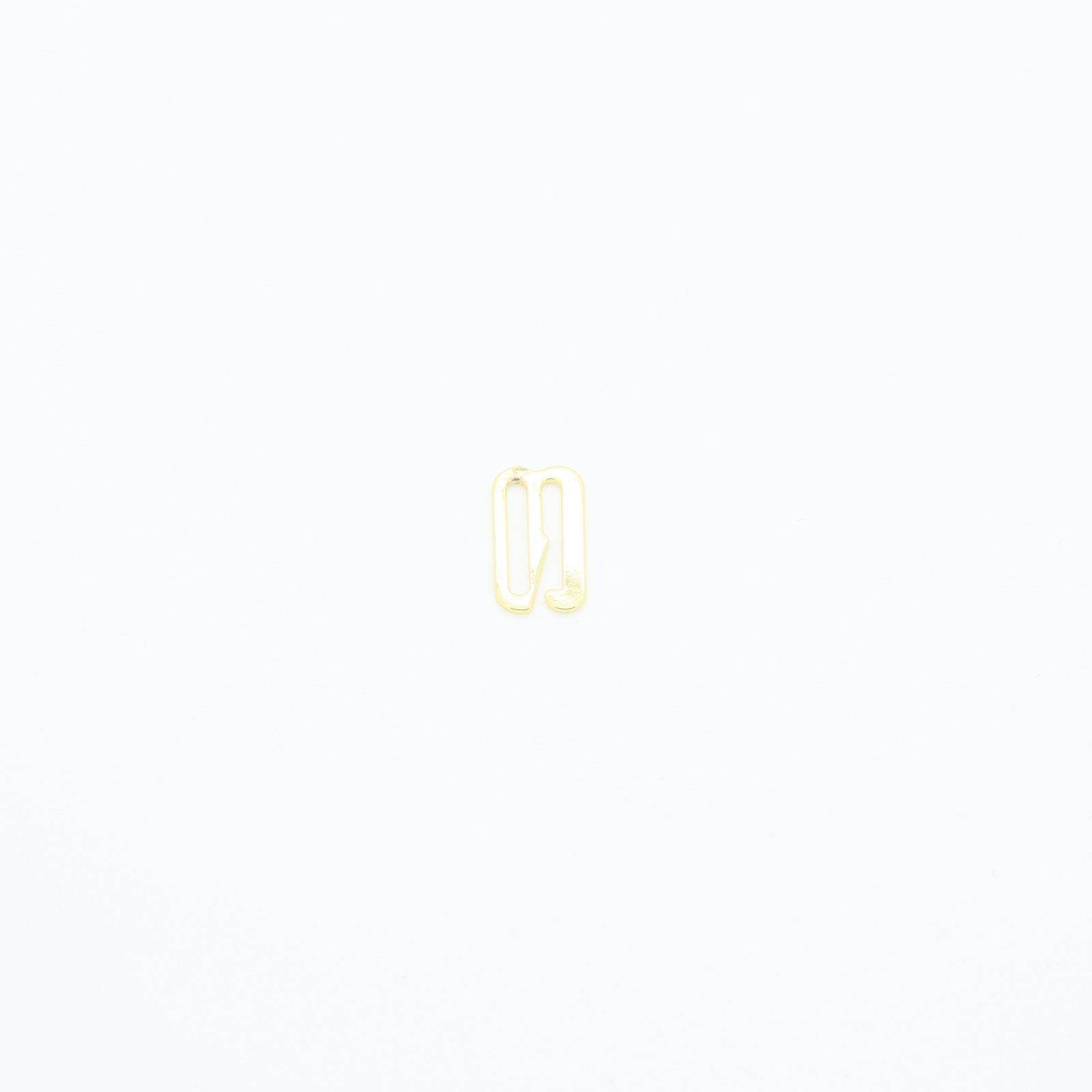 Crochet en métal doré forme G
