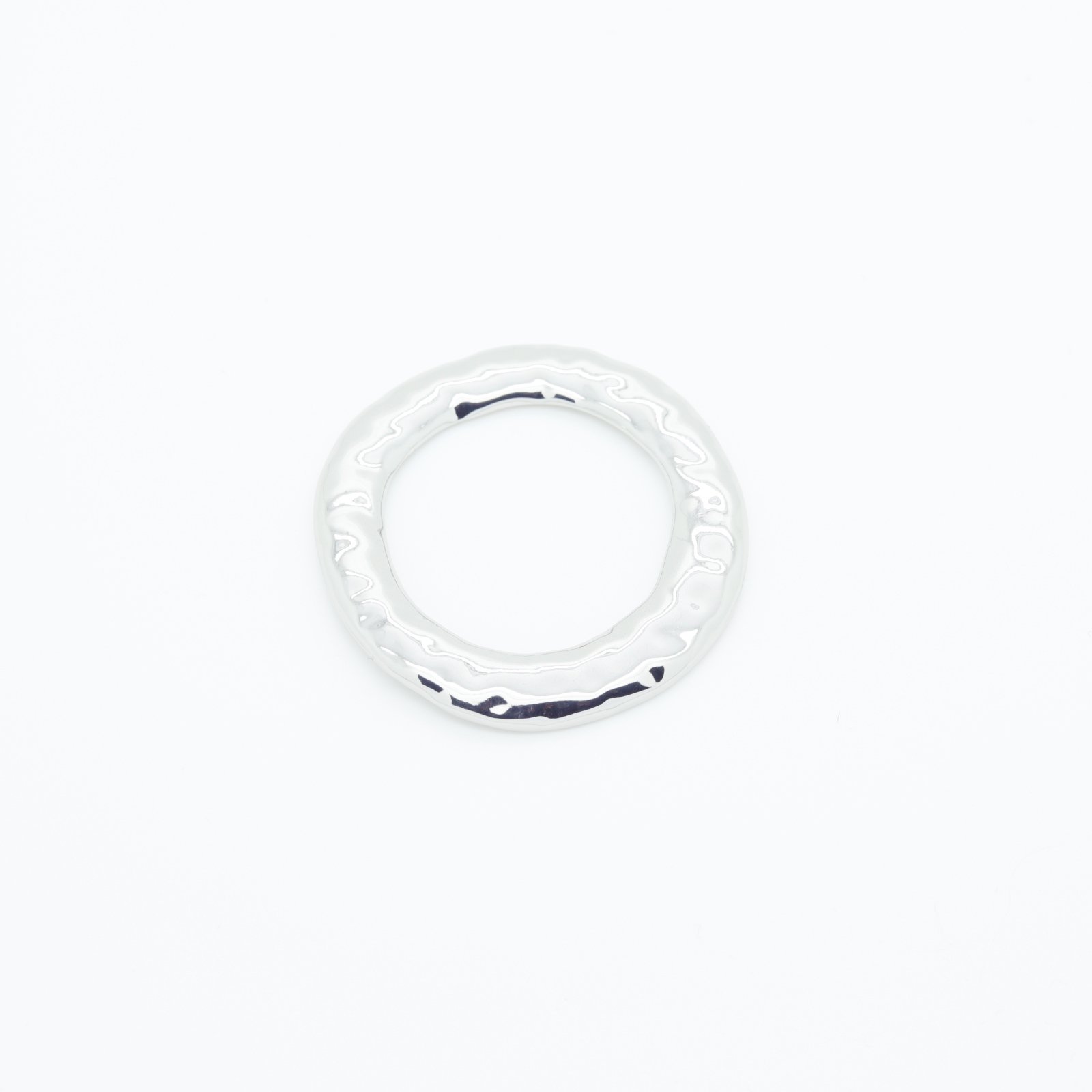 Boucle connecteur en métal argent 32.5 mm