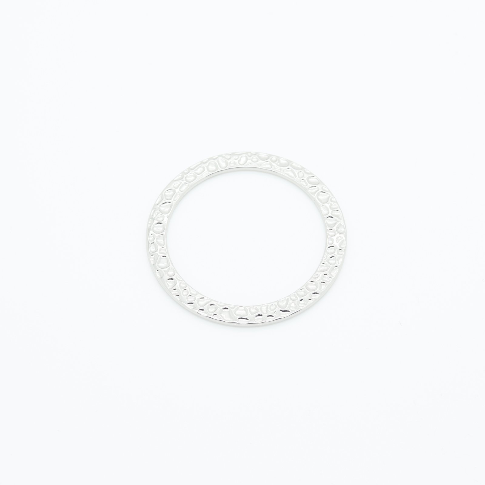 Boucle connecteur en métal argent 40 mm