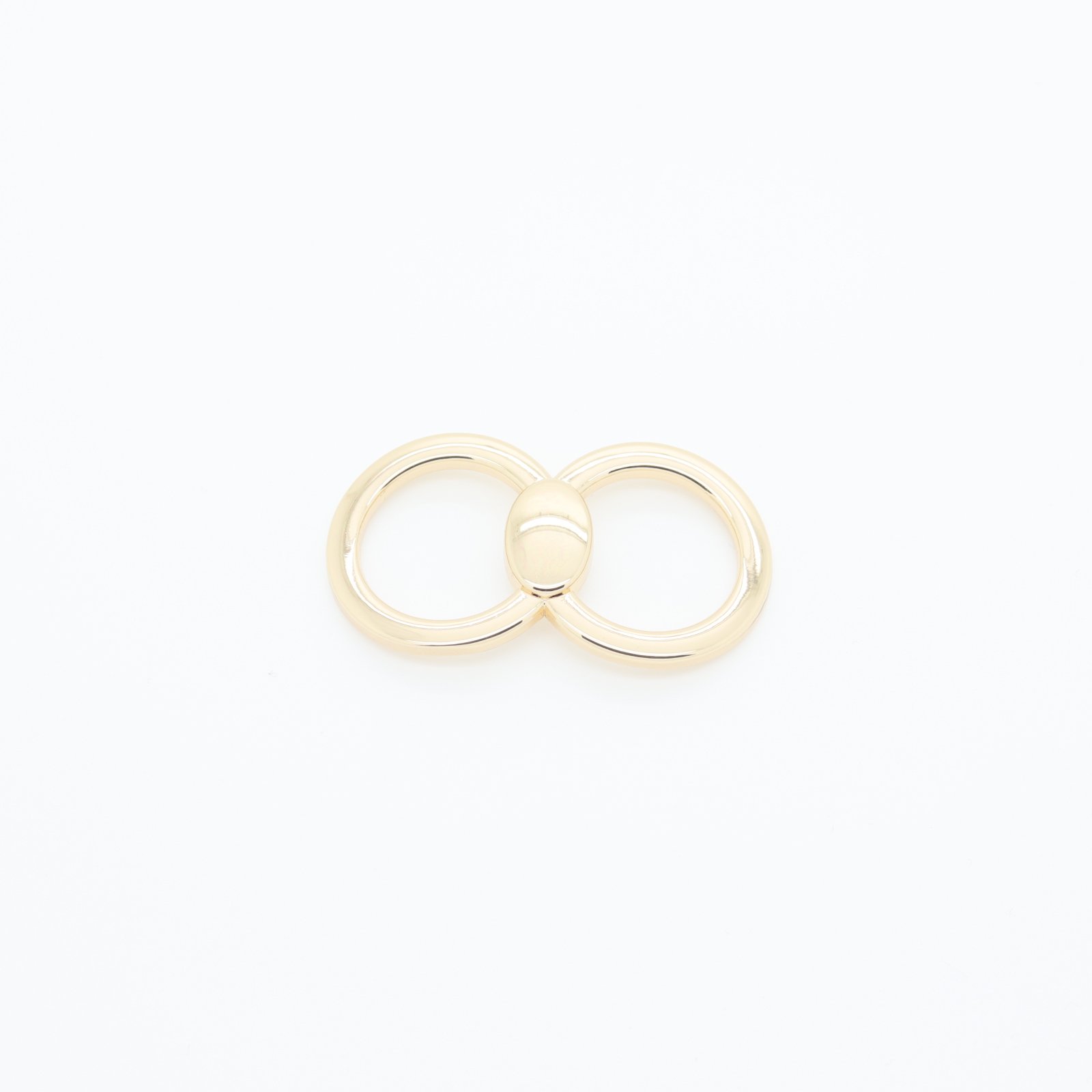 | Boucle connecteur double en métal doré brillante | D'YRSAN