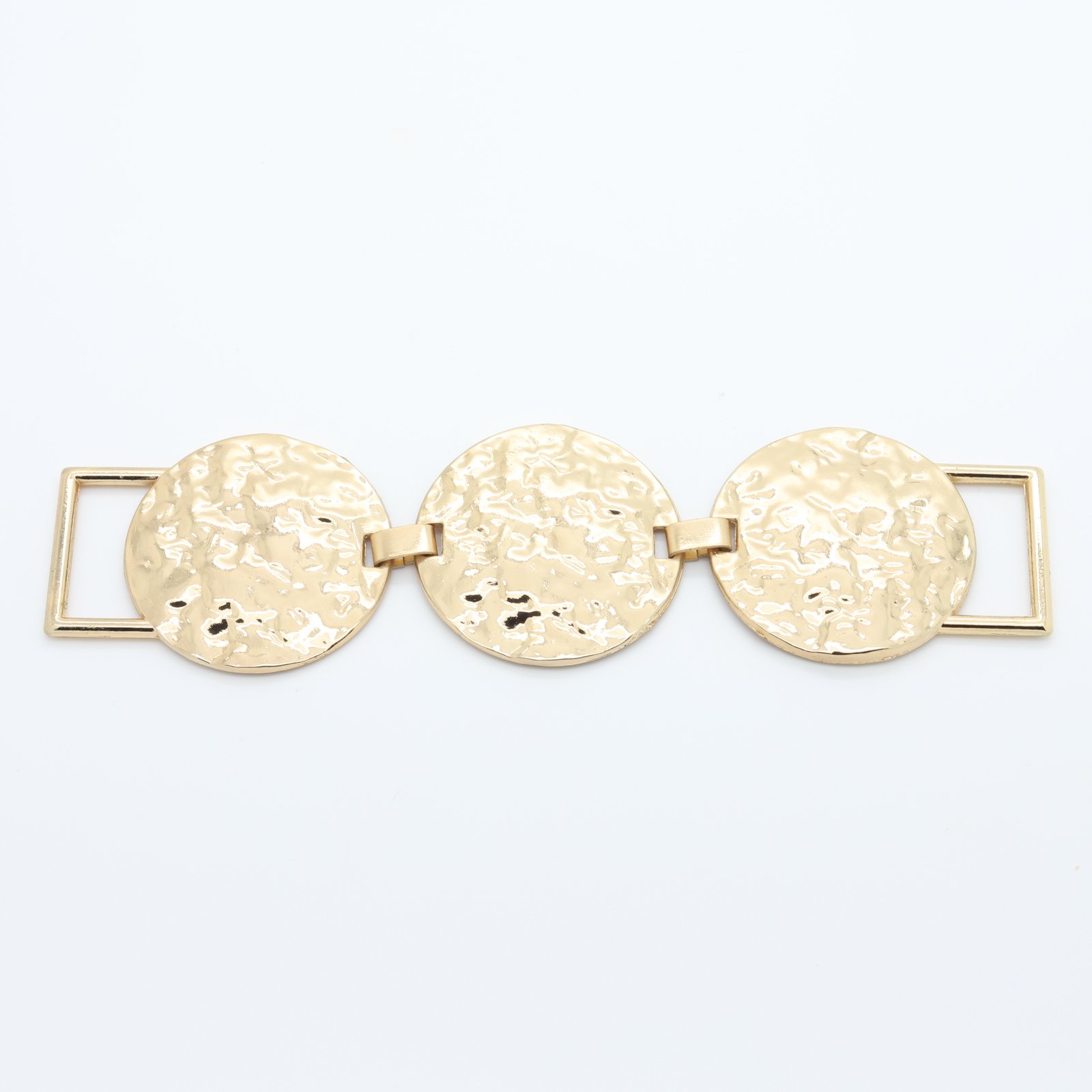 Chaîne connecteur textile en métal doré