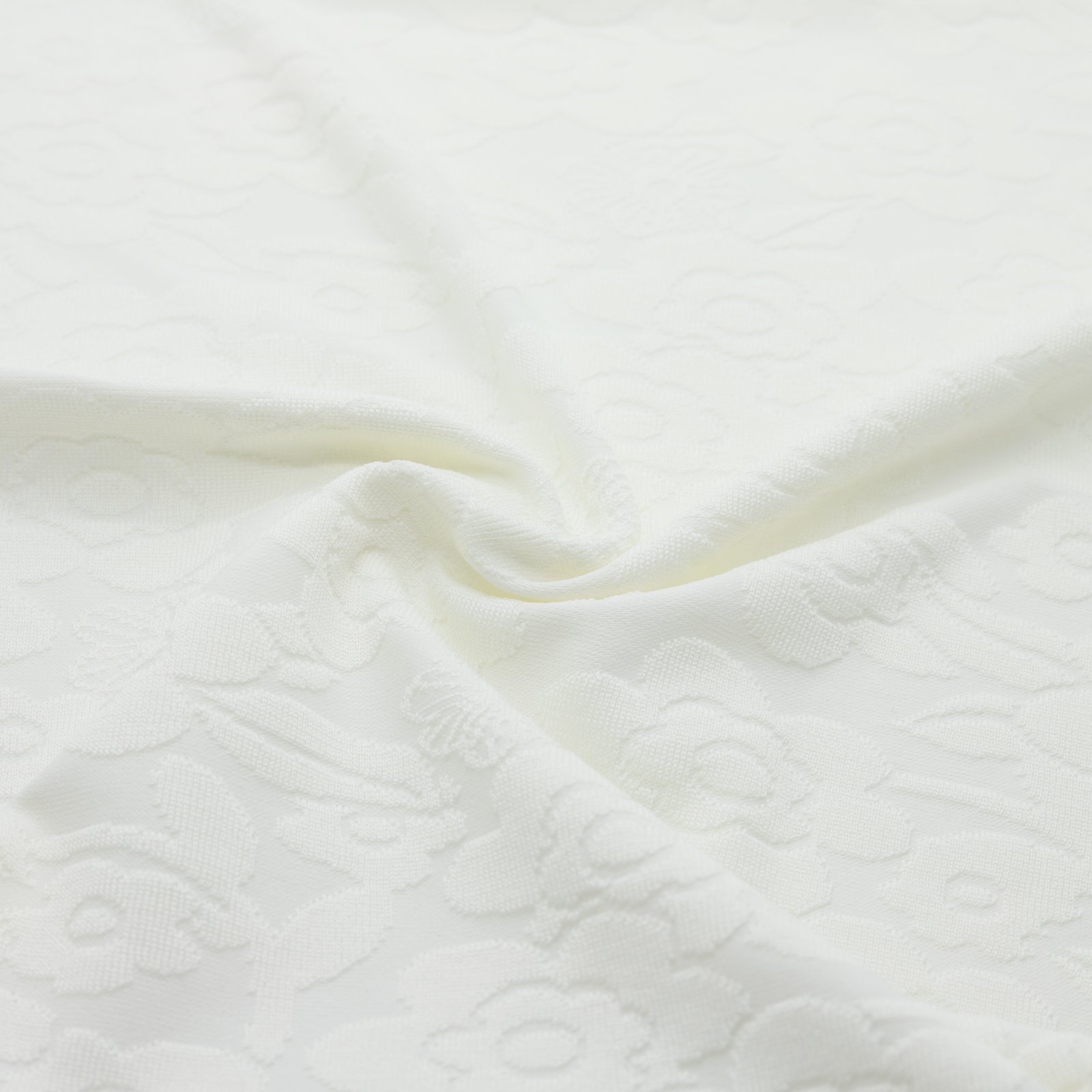 Tissu en jacquard texturé motifs fleurs