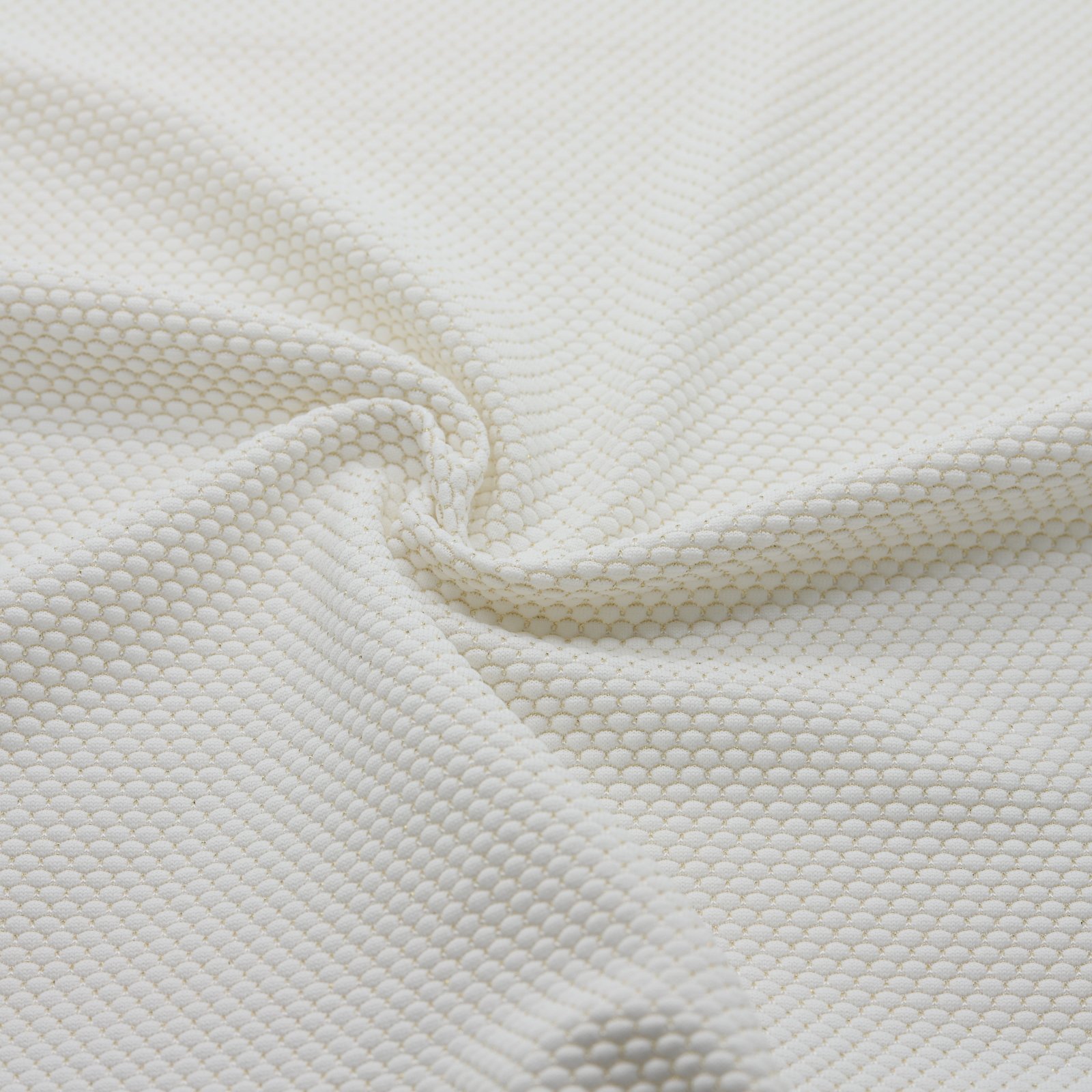 Tessuto a maglia jacquard bianco/oro