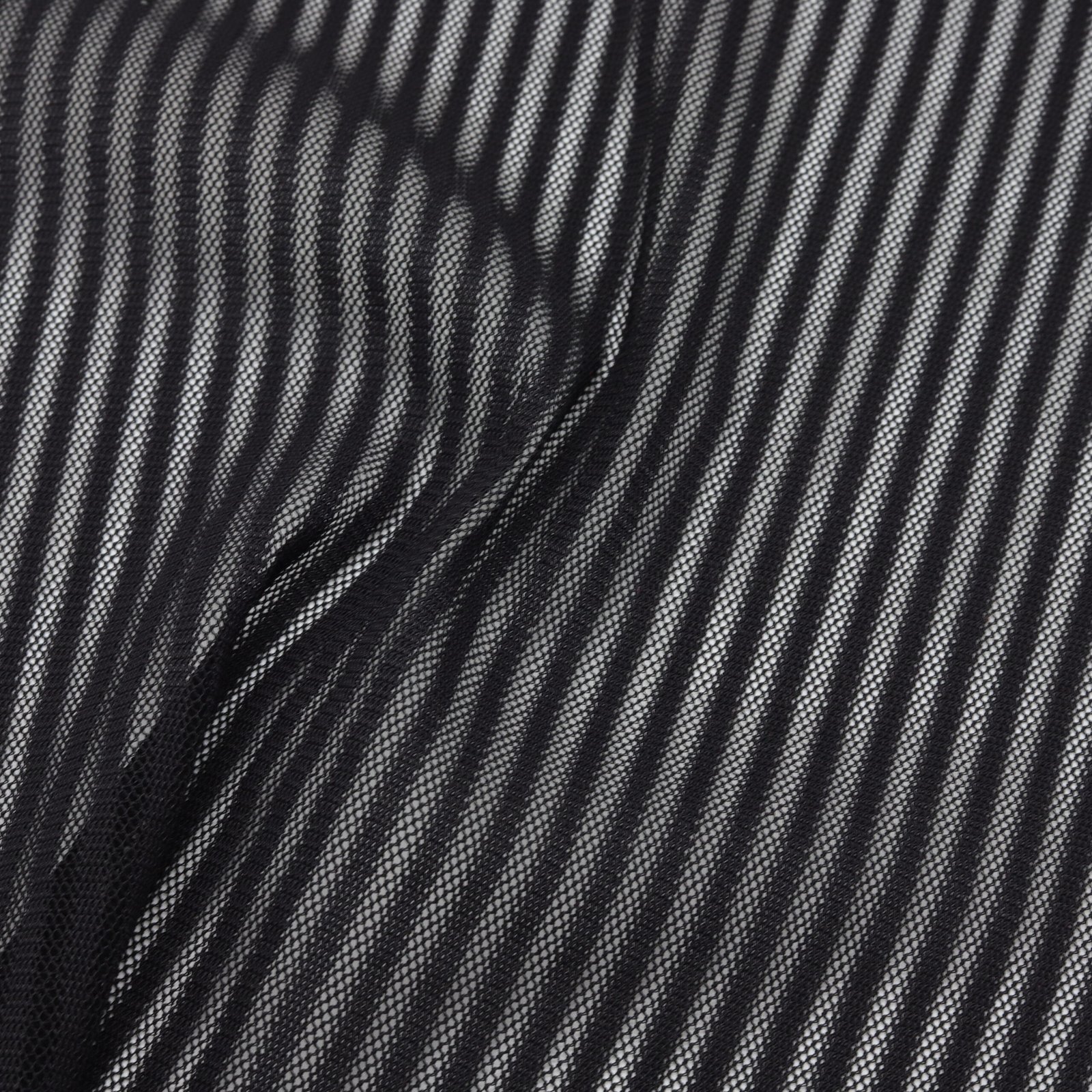 | Tissu jacquard rayé noir extensible léger | D'YRSAN