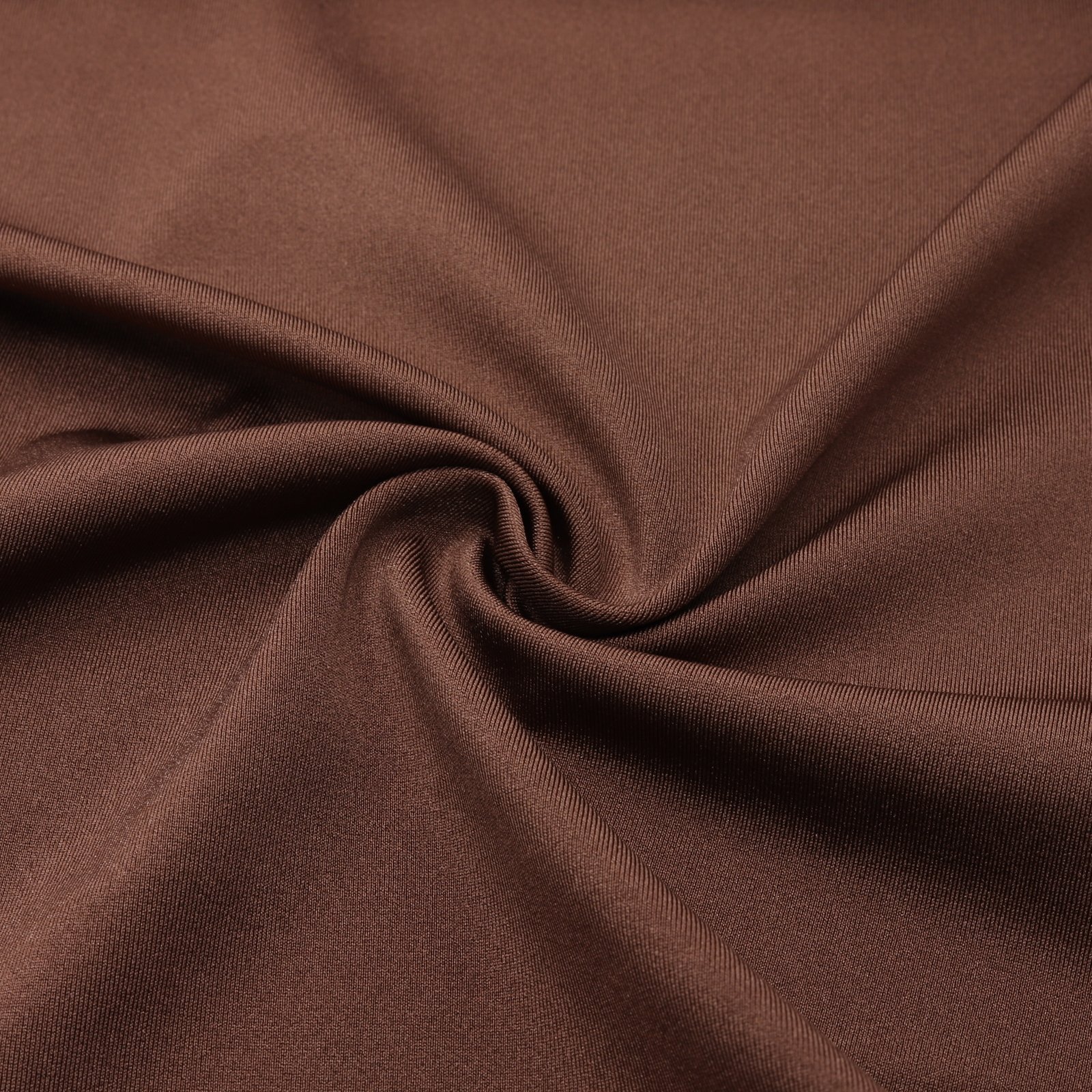 Tissu lycra marron brillant extensible
