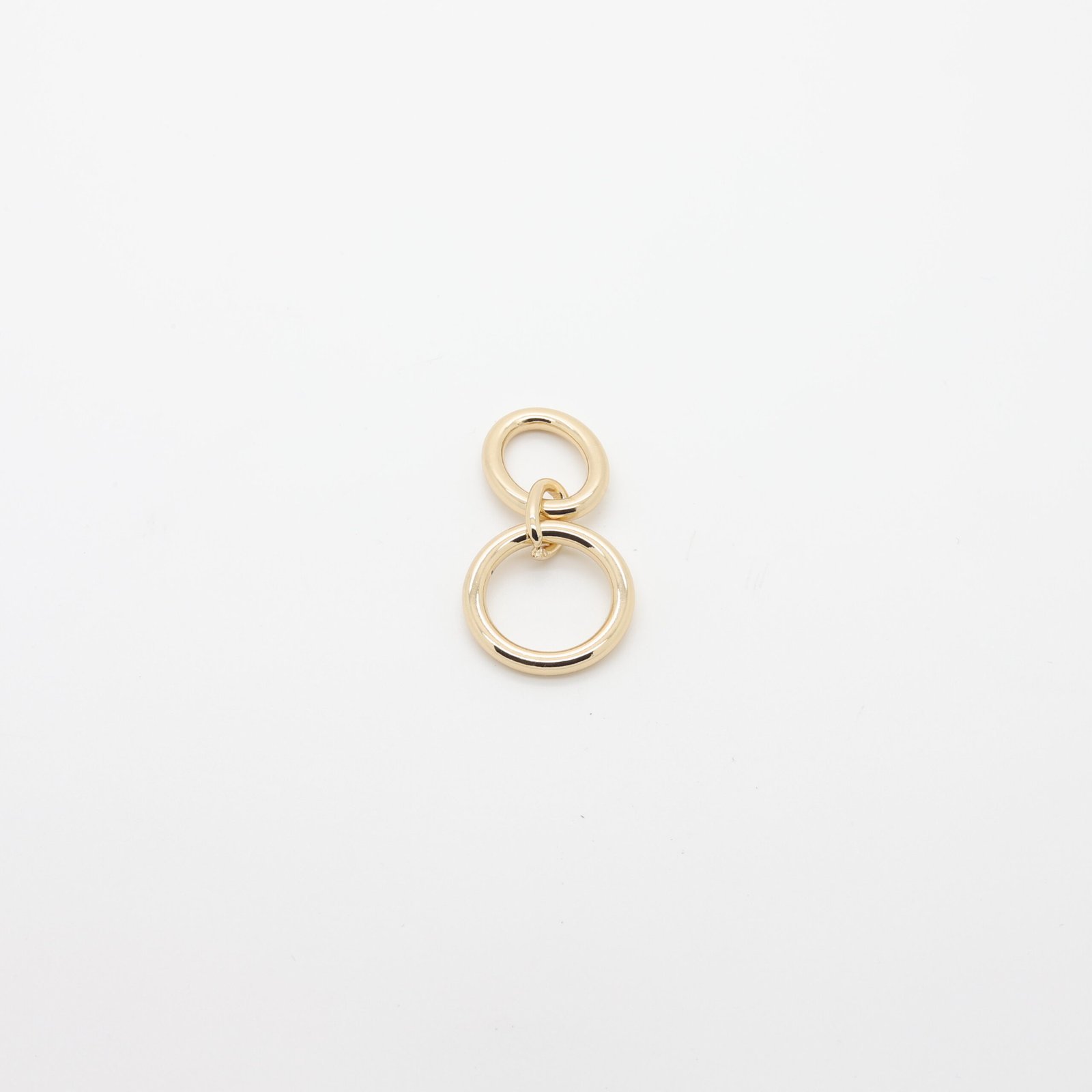 Connecteur double anneau en métal doré