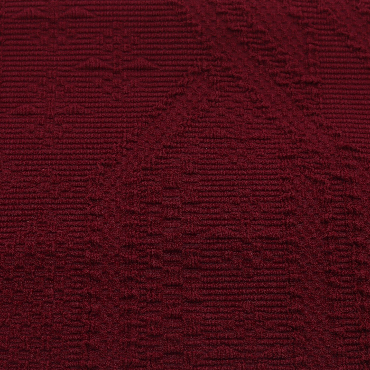 Tissu jacquard rouge texturé extensible