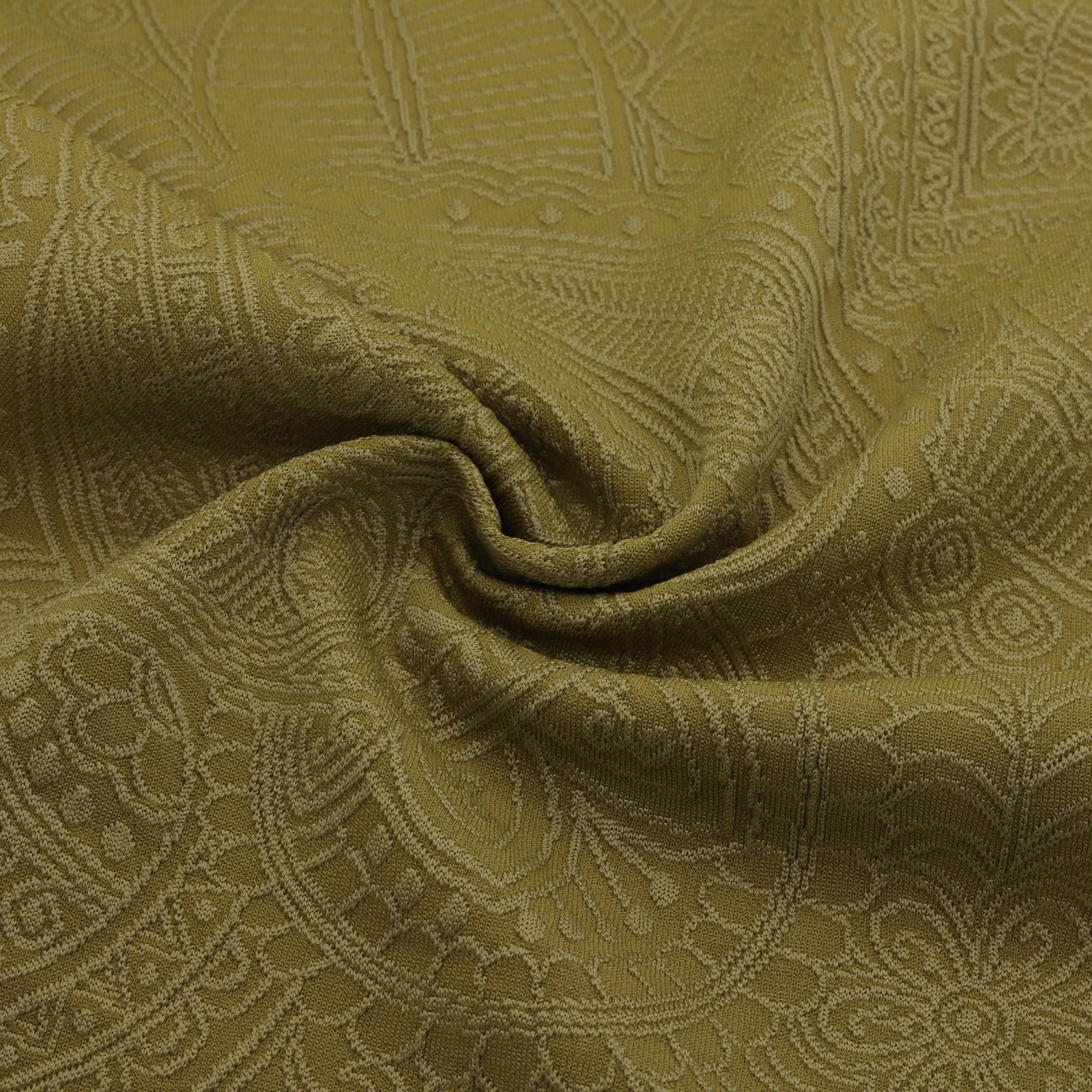 Tissu jacquard vert extensible