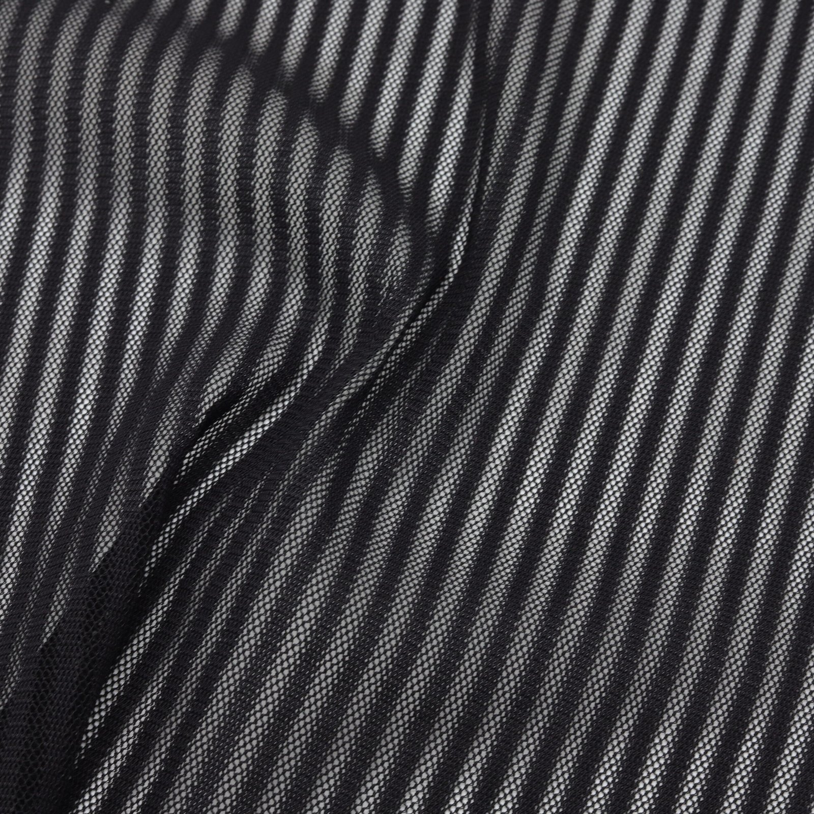 | Tissu jacquard rayé noir extensible léger — Rouleau 50M | D'YRSAN