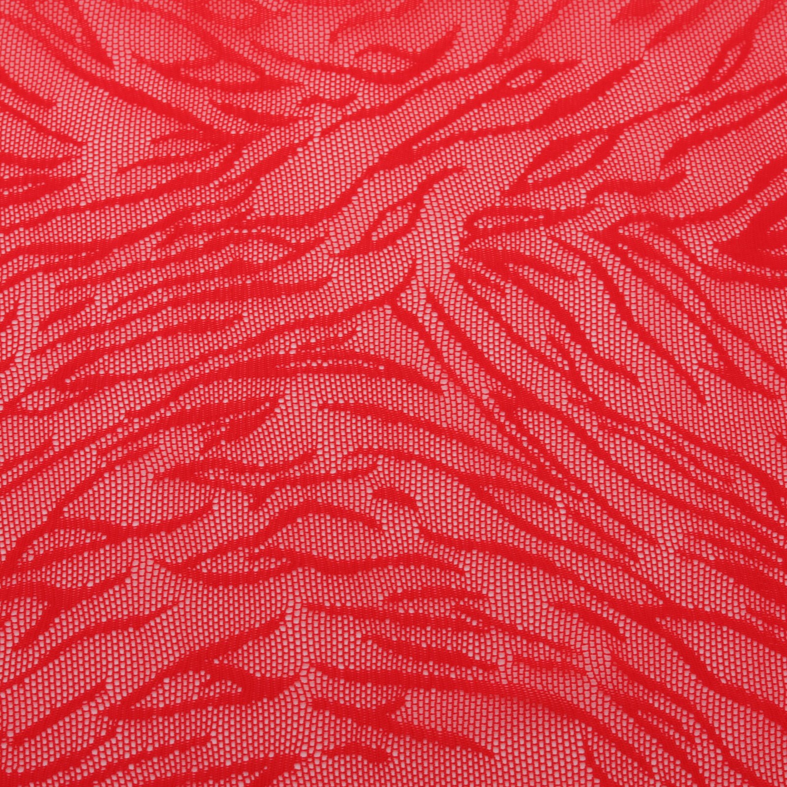 Tissu jacquard résille rouge nylon élasthanne