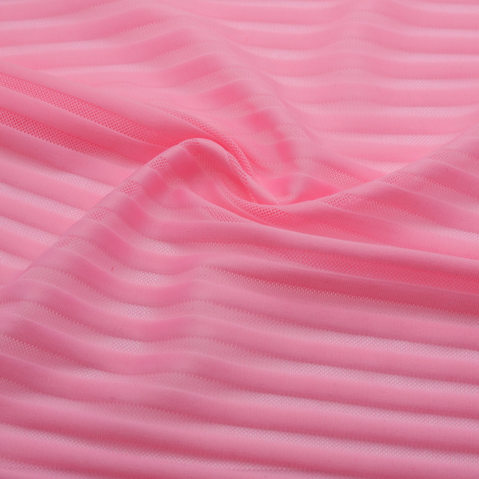 Maille jacquard extensible rose certifiée OEKO-TEX®