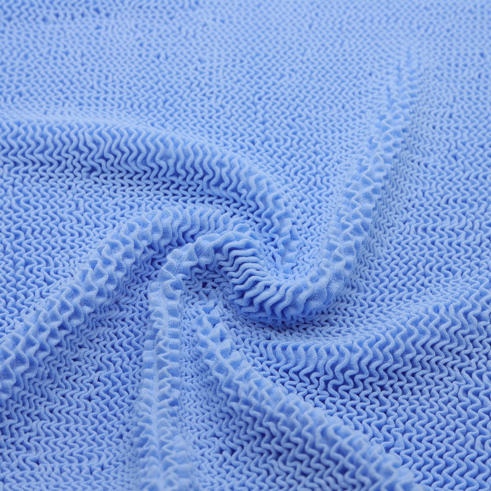 Tissu en éponge épais en relief bleu