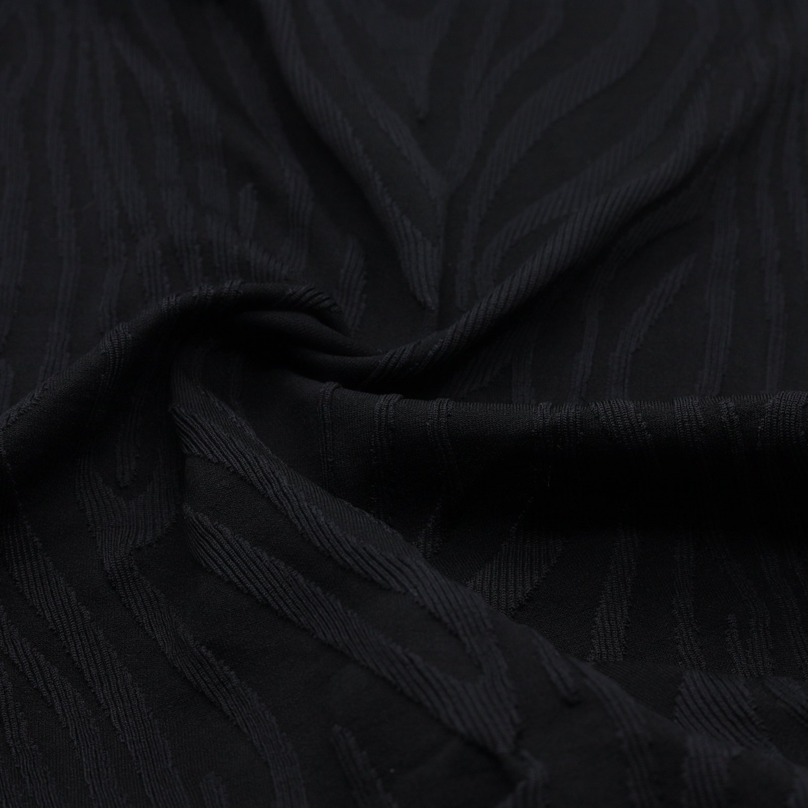 Jacquard knitted fabric with zebra pattern